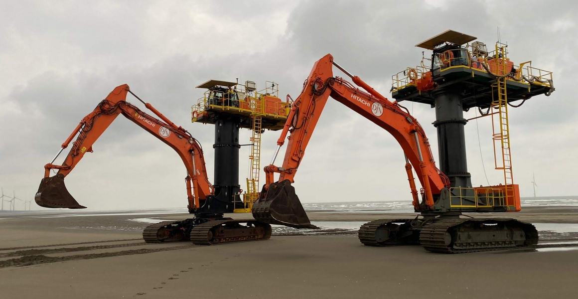 Jan De Nul deploys three ZX870 Starfish for construction windmill farm in Taiwan